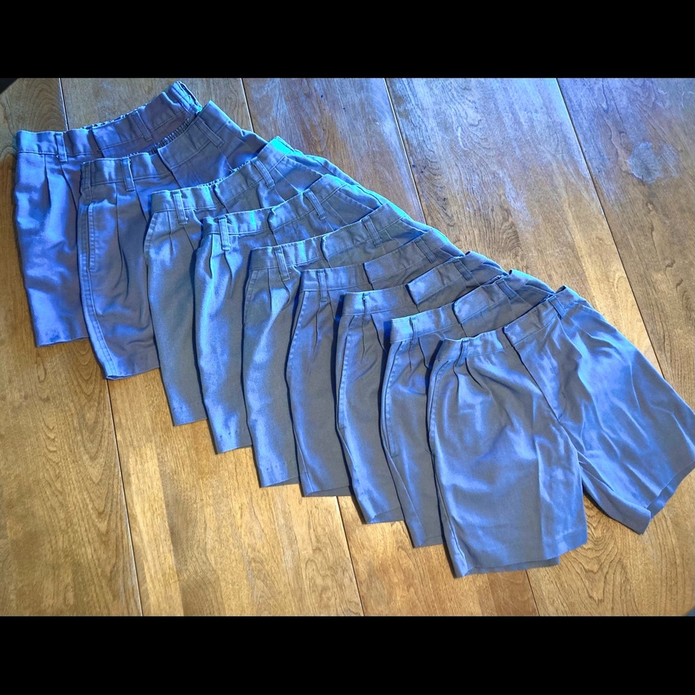 Lot of 9 Dennis uniform shorts. Size B6